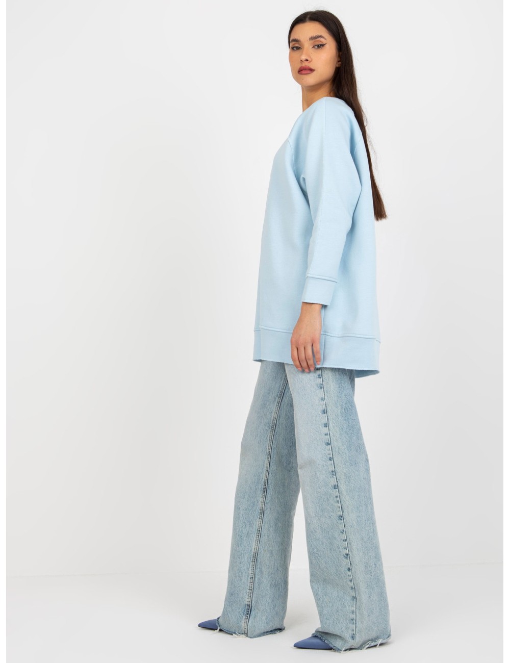 Dresowa bluza basic bez kaptura