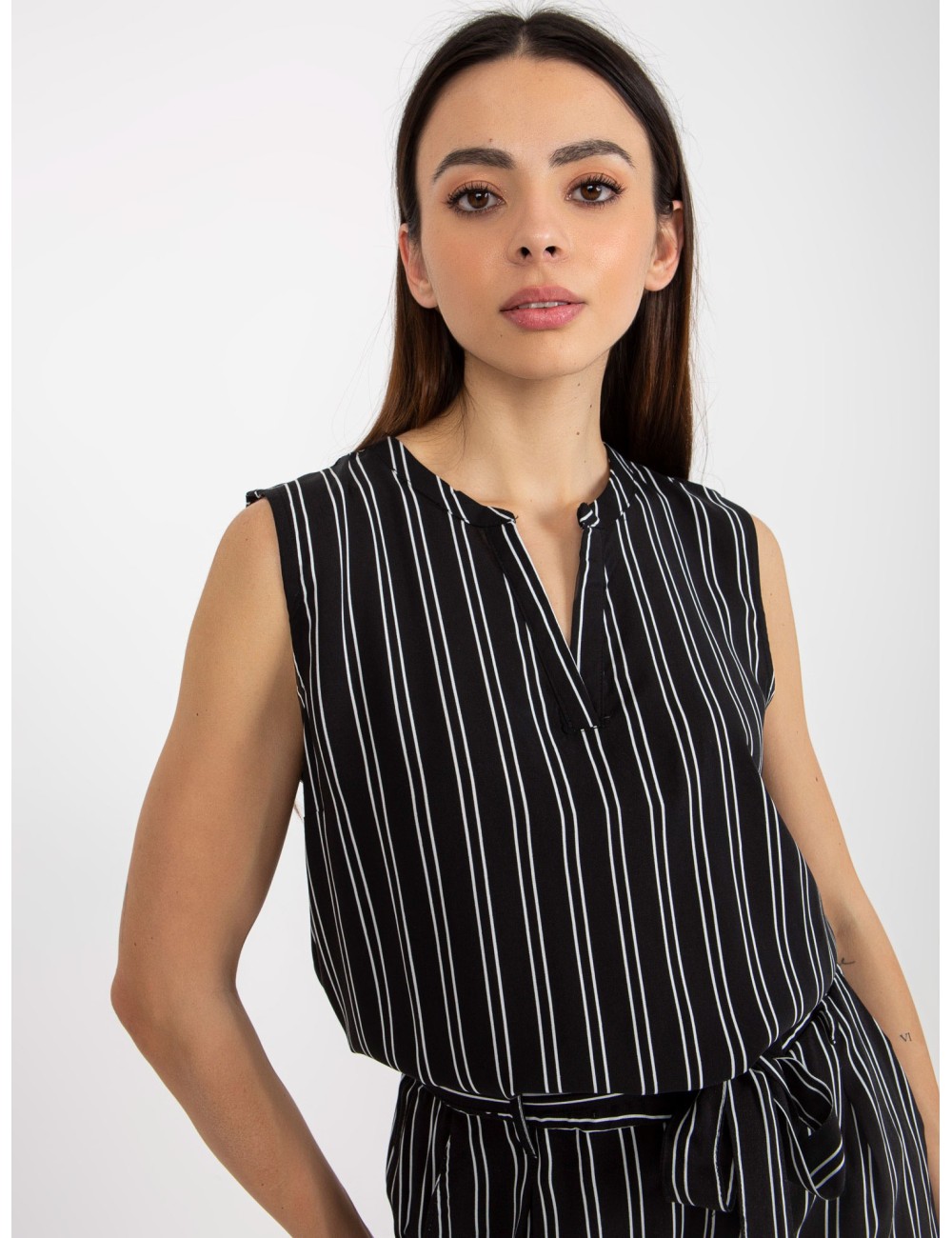 Różowa boho bluzka we wzory bez rękawów FRESH MADE
