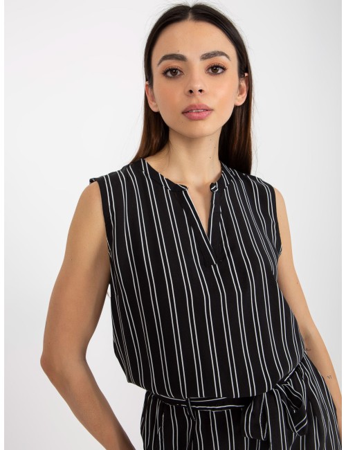 Różowa boho bluzka we wzory bez rękawów FRESH MADE