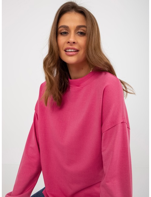 Luźna bluza bez kaptura z okrągłym dekoltem