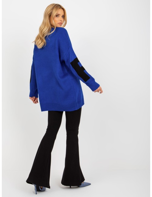 Damski sweter oversize z napisem RUE PARIS