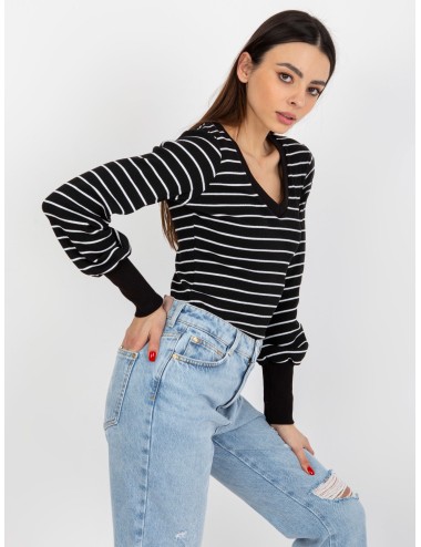 Dopasowana bluzka w prążek BASIC FEEL GOOD