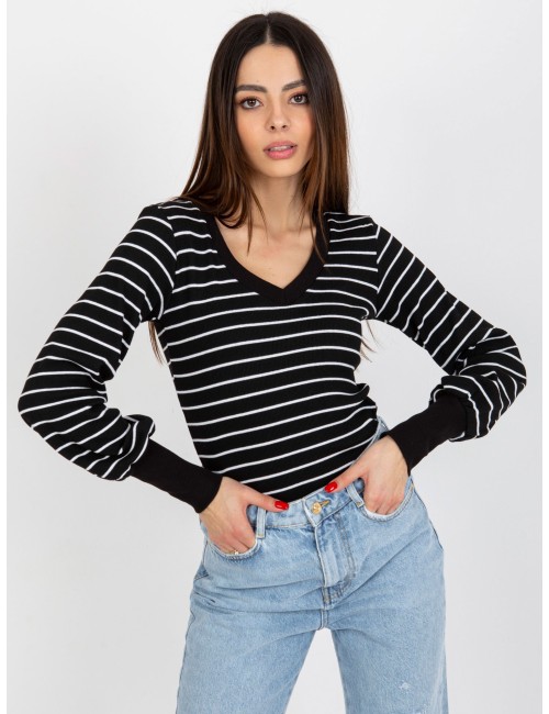 Dopasowana bluzka w prążek BASIC FEEL GOOD