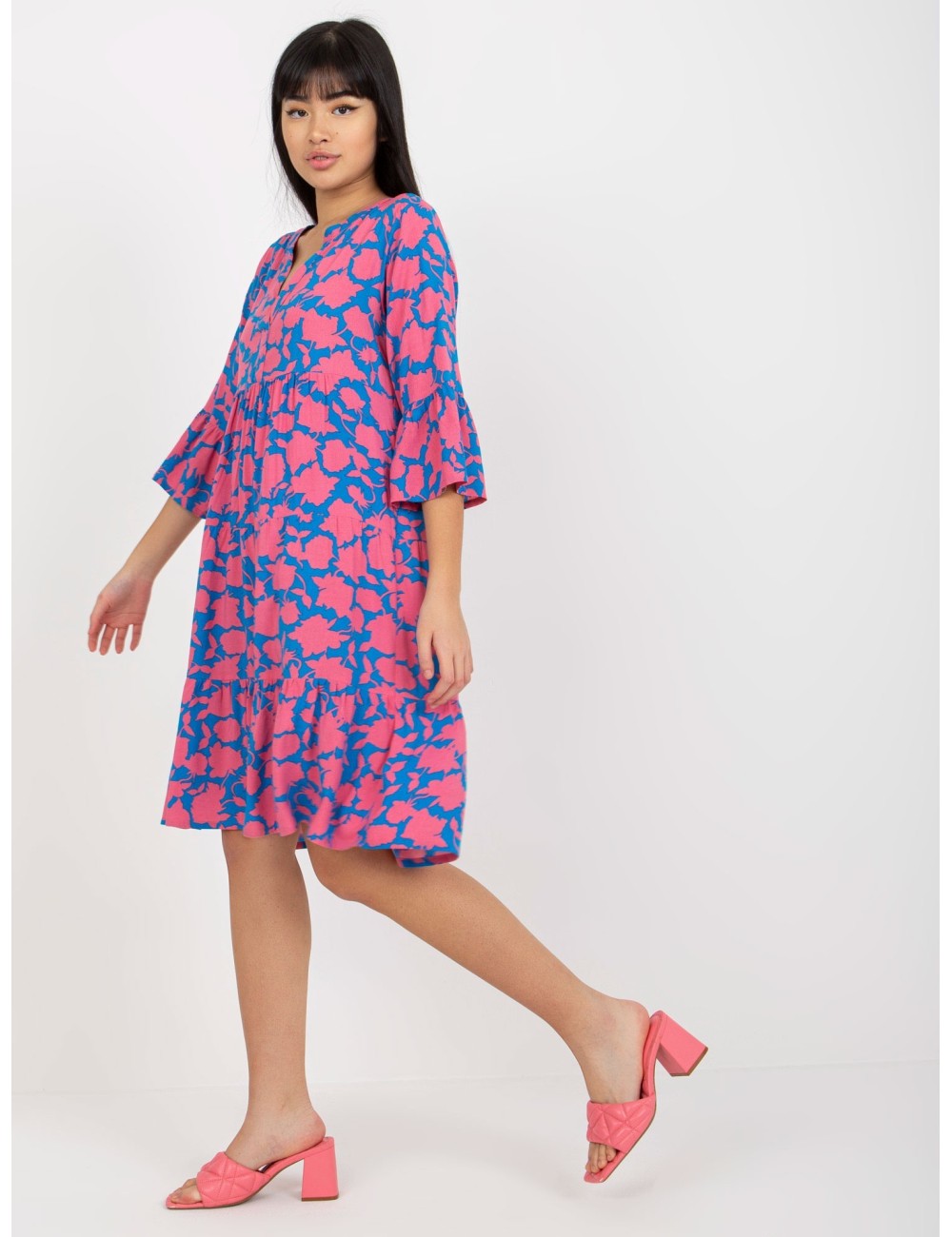 Boho sukienka we wzory z wiskozy SUBLEVEL