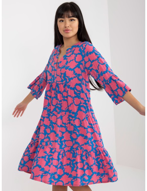 Boho sukienka we wzory z wiskozy SUBLEVEL