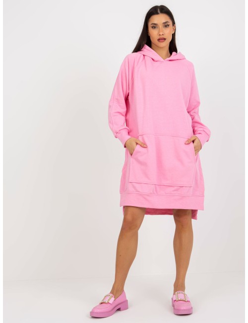 Dresowa sukienka basic oversize z kieszenią