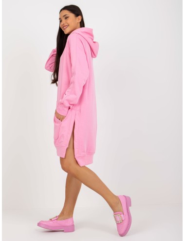 Dresowa sukienka basic oversize z kieszenią