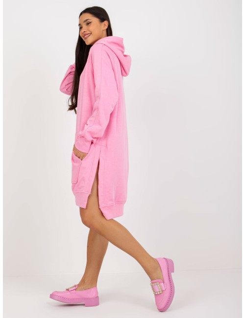 Dresowa sukienka basic oversize z kieszenią