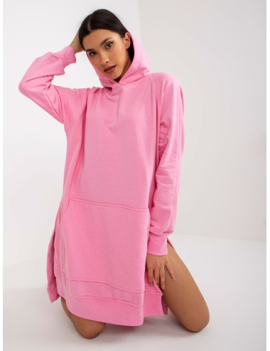 Dresowa sukienka basic oversize z kieszenią