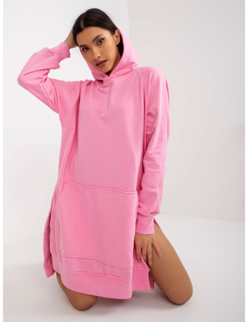 Dresowa sukienka basic oversize z kieszenią