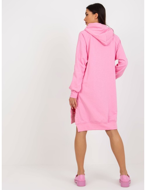 Dresowa sukienka basic oversize z kieszenią