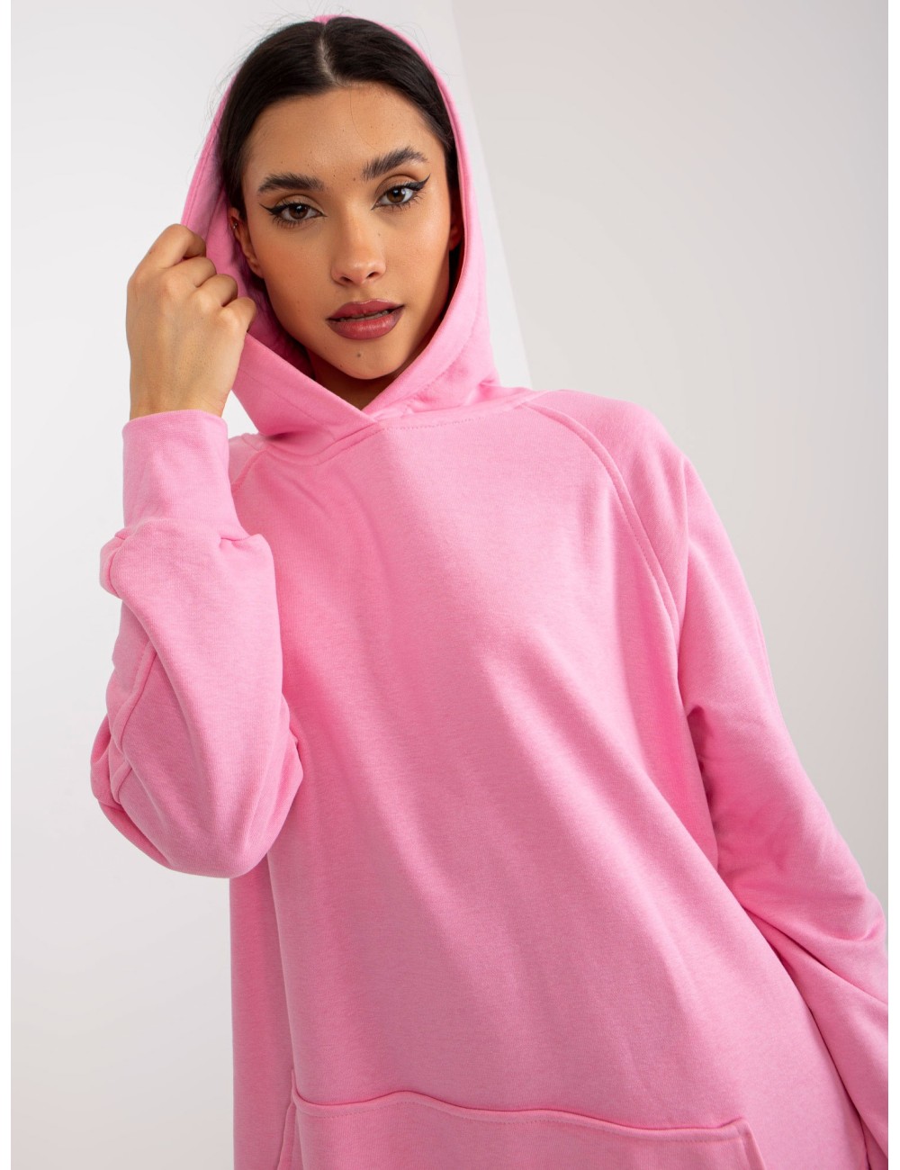 Dresowa sukienka basic oversize z kieszenią