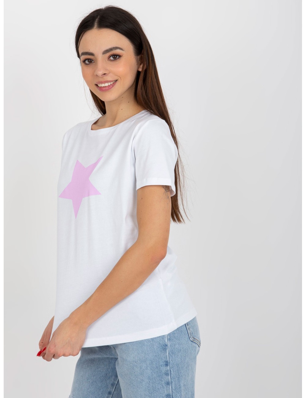 Damski t-shirt z nadrukiem BASIC FEEL GOOD