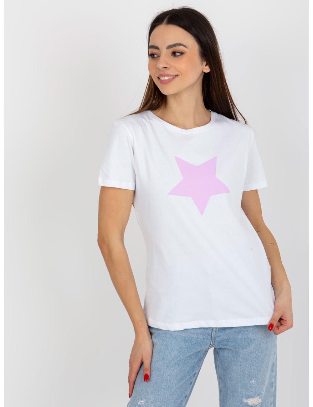 Damski t-shirt z nadrukiem BASIC FEEL GOOD