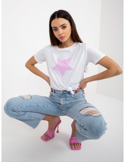 Damski t-shirt z nadrukiem BASIC FEEL GOOD