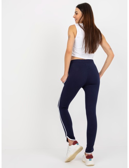 Dresowe spodnie basic z lampasami RUE PARIS