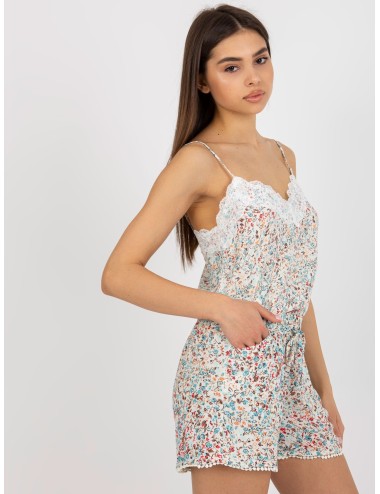 Białe letnie szorty casualowe w kwiaty FRESH MADE