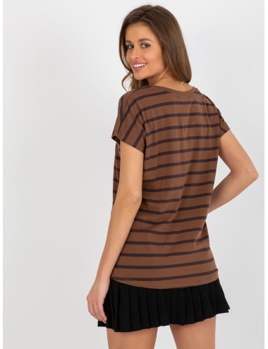 Bawełniany t-shirt w paski BASIC FEEL GOOD