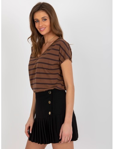 Bawełniany t-shirt w paski BASIC FEEL GOOD