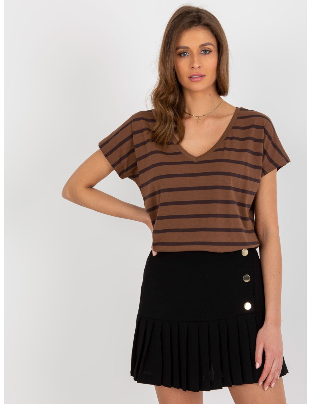 Bawełniany t-shirt w paski BASIC FEEL GOOD