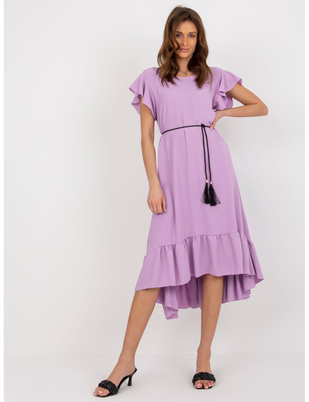 Oversize sukienka z falbaną