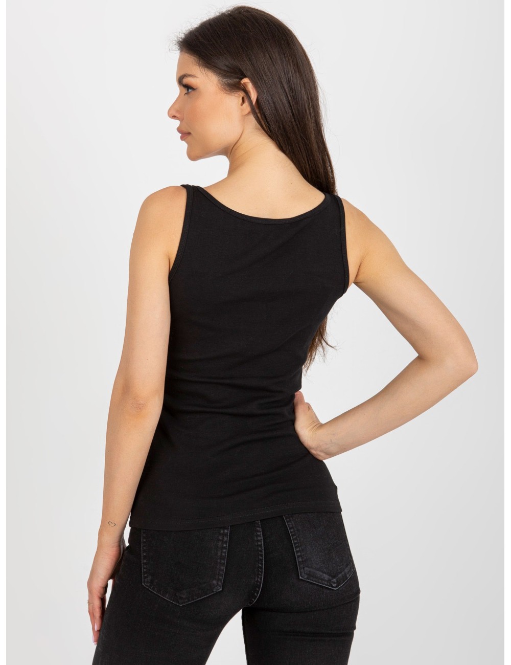 Bawełniany top basic bez rękawów