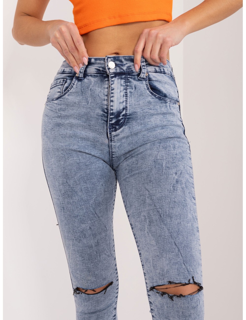 Spodnie jeasowe high waist
