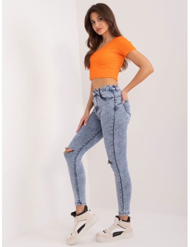 Spodnie jeasowe high waist