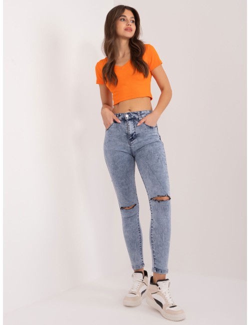 Spodnie jeasowe high waist