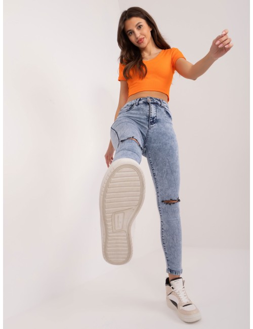 Spodnie jeasowe high waist