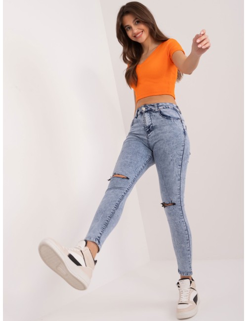 Spodnie jeasowe high waist