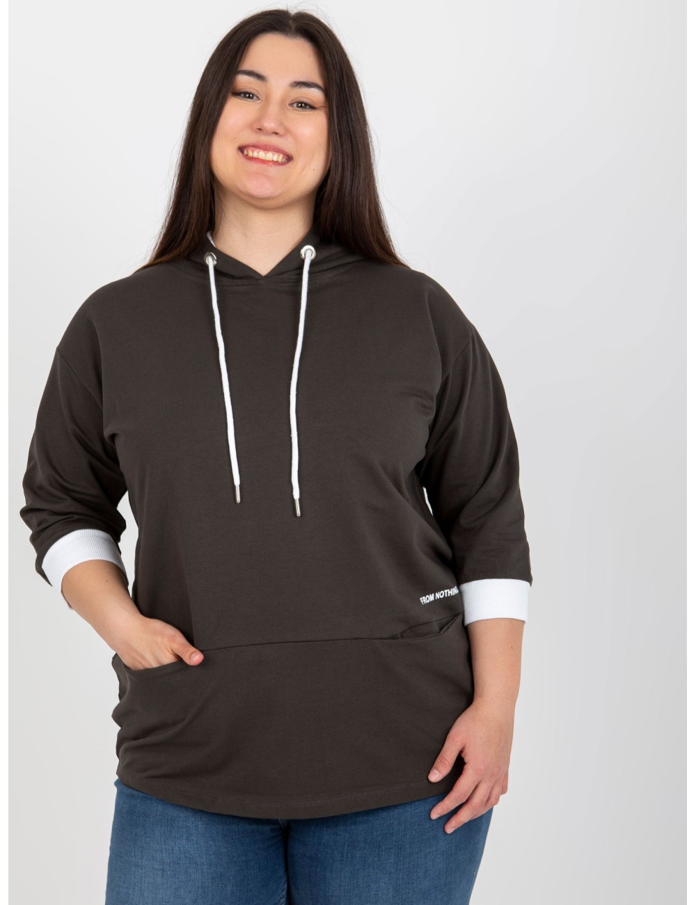 Bluza plus size z kapturem
