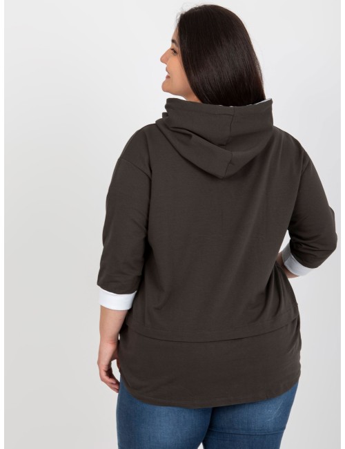 Bluza plus size z kapturem