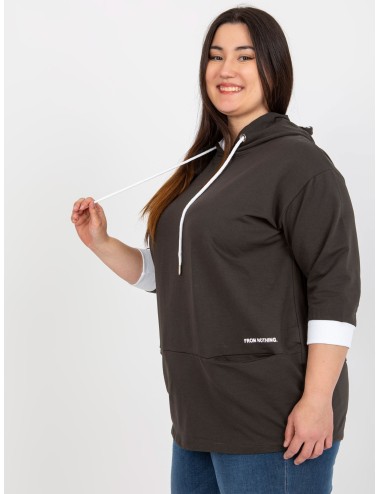 Bluza plus size z kapturem