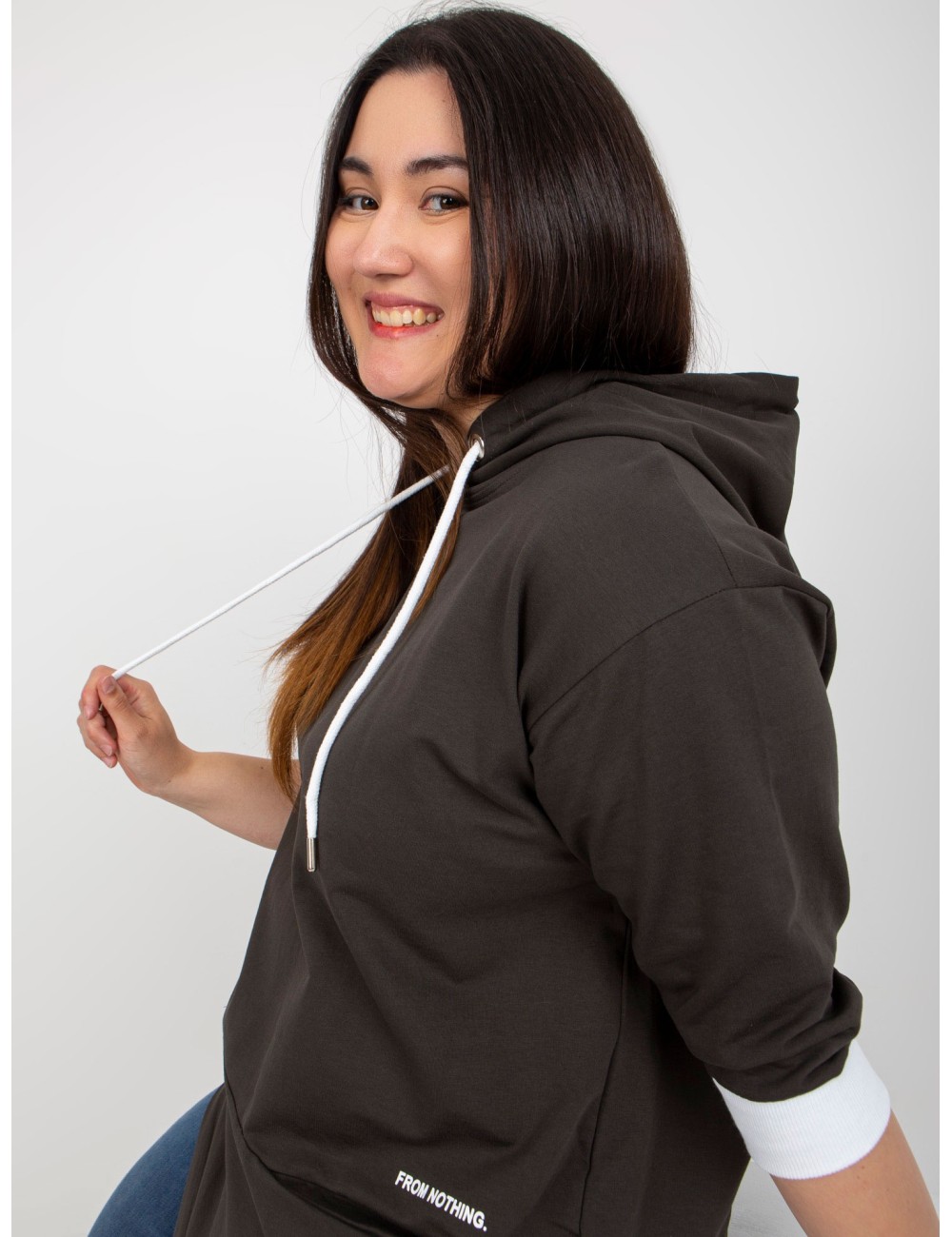 Bluza plus size z kapturem