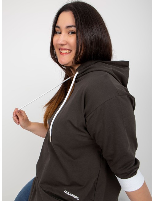 Bluza plus size z kapturem