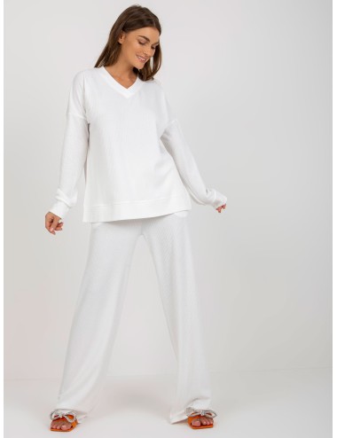 Prążkowany komplet casualowy o kroju oversize