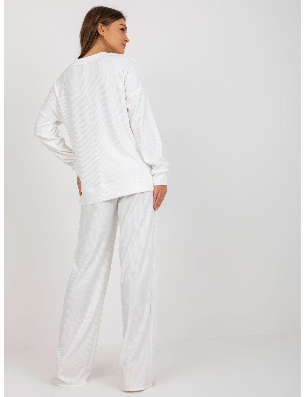 Prążkowany komplet casualowy o kroju oversize