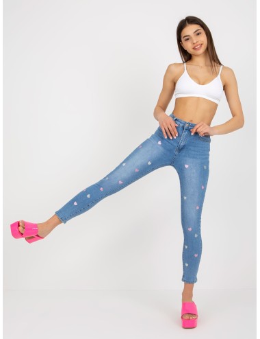 Jeansowe rurki z printem