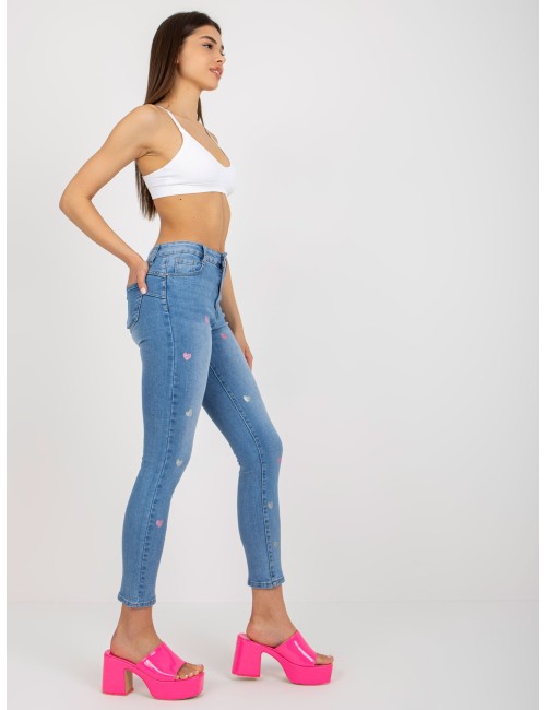 Jeansowe rurki z printem