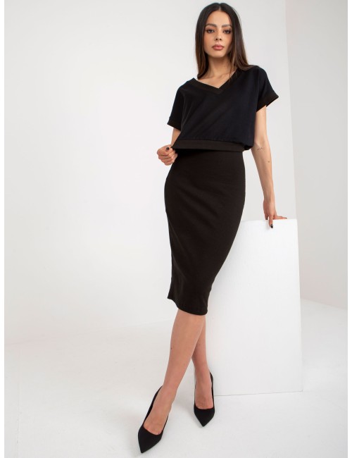 Komplet basic z krótką bluzką RUE PARIS
