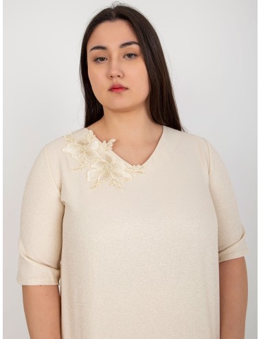 Bluzka plus size z krótkim rękawem