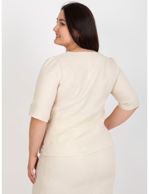 Bluzka plus size z krótkim rękawem