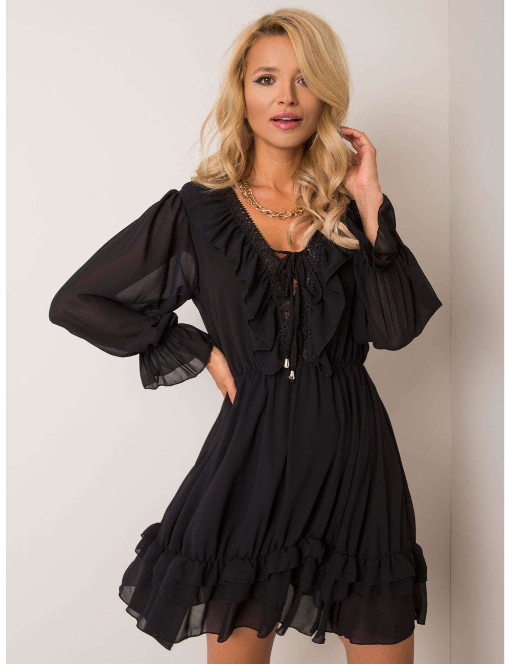 Boho sukienka z falbaną Winona OCH BELLA