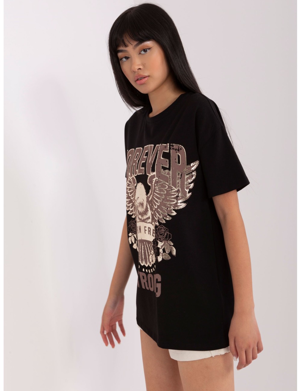 Bawełniany t-shirt z nadrukiem OCH BELLA
