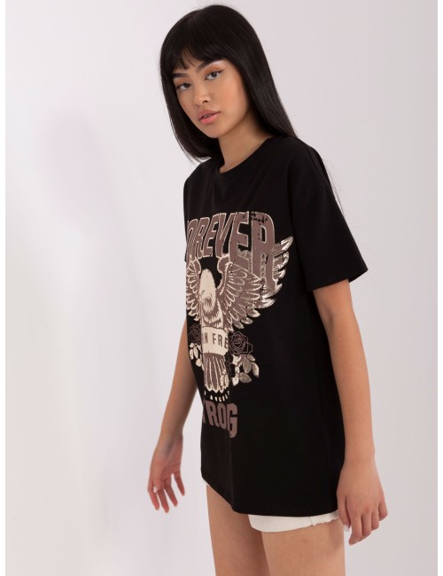 Bawełniany t-shirt z nadrukiem OCH BELLA