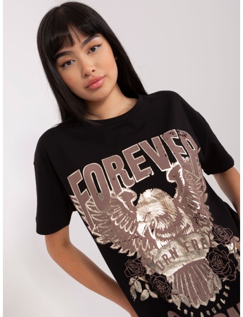 Bawełniany t-shirt z nadrukiem OCH BELLA