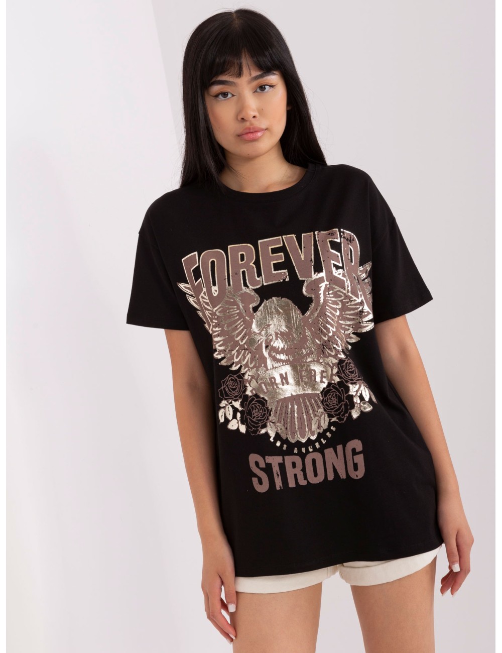 Bawełniany t-shirt z nadrukiem OCH BELLA