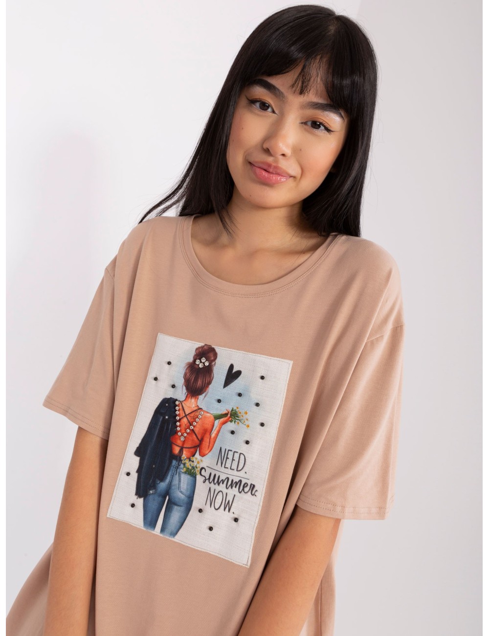 Bawełniany t-shirt z nadrukiem