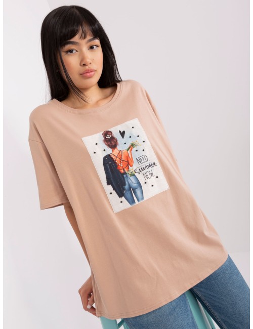 Bawełniany t-shirt z nadrukiem